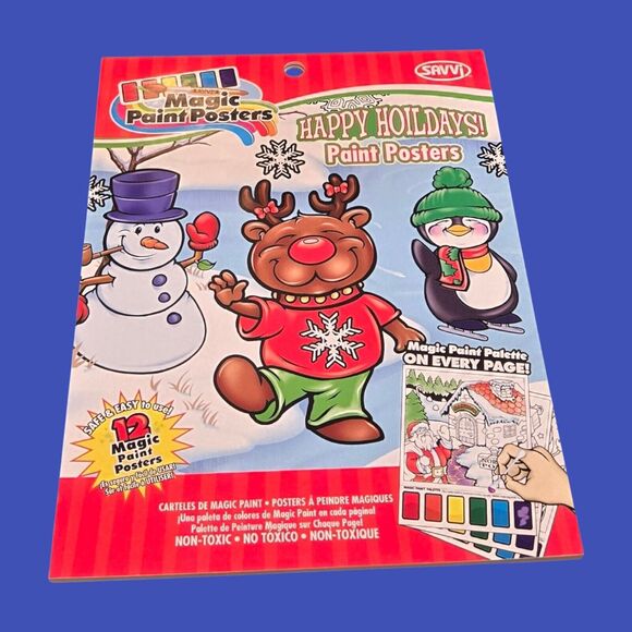 Christmas Party Scrapbook Kit 300+pc Holiday Magic Paint Posters Activity Books - Picture 7 of 12